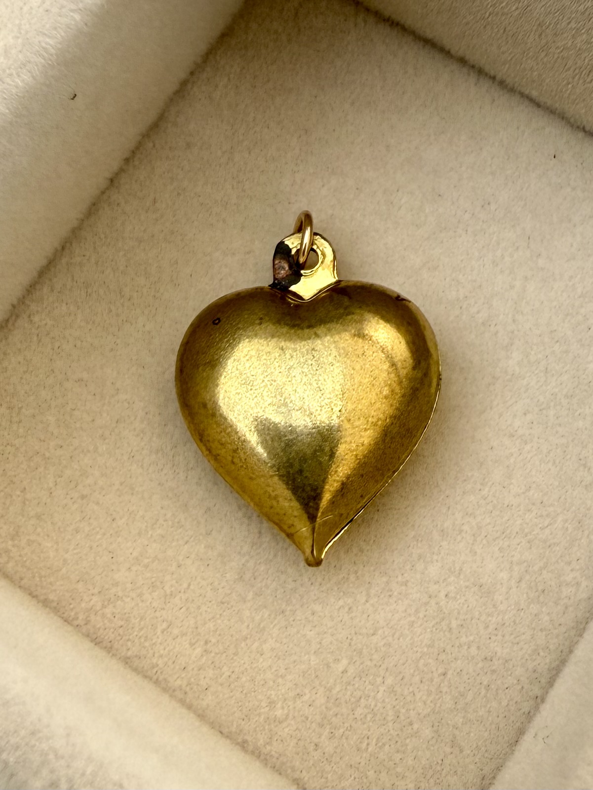 No. 058: Puffy Brass Heart — product photo