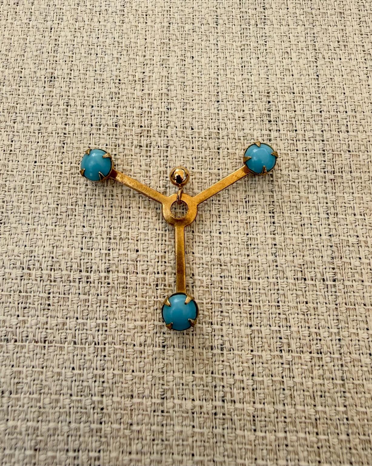Vintage Blue Glass Rivet Sidekick — product photo