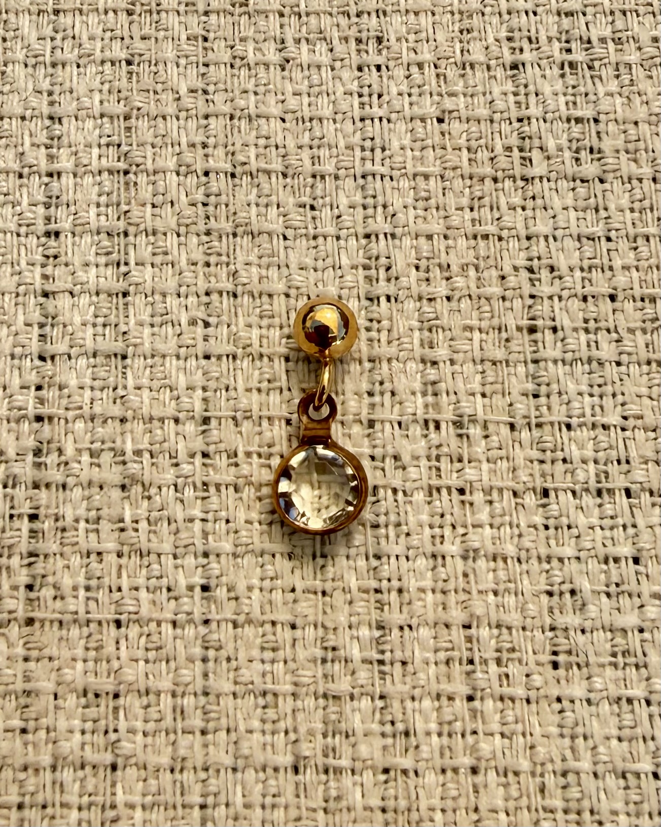 Vintage Clear Crystal Drop Sidekick — product photo