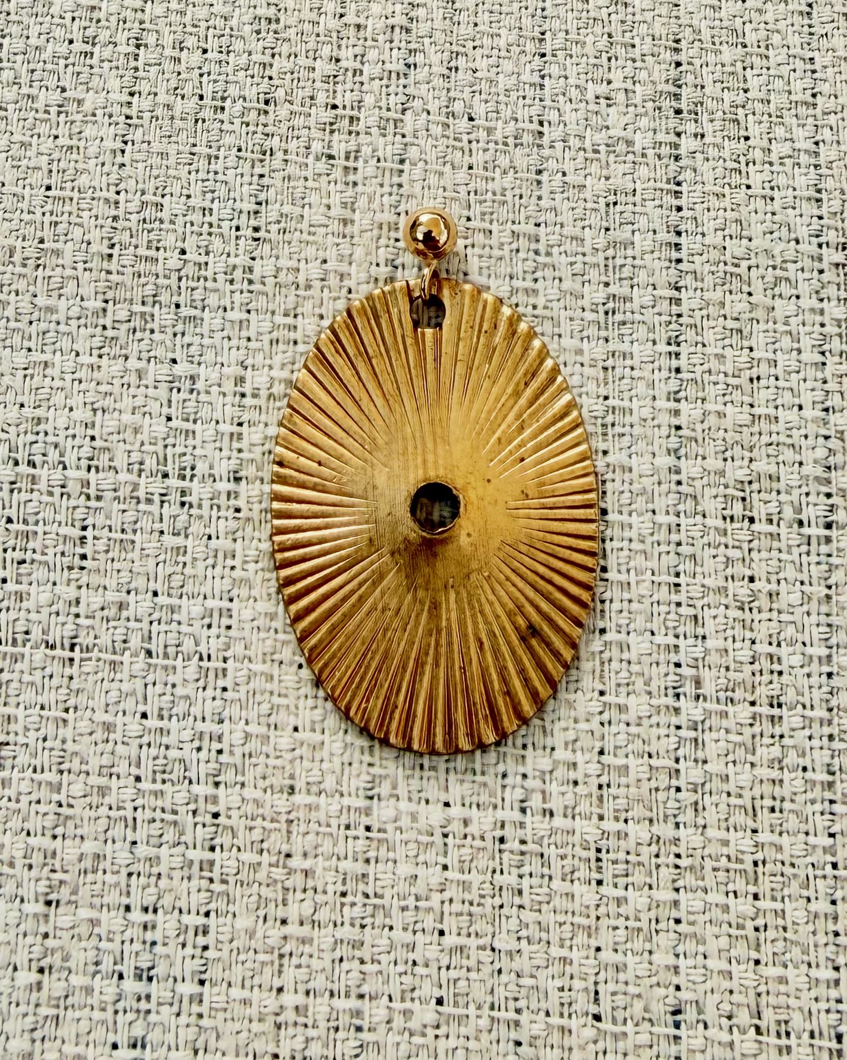 Vintage Fluted Brass Oval Sidekick — product photo
